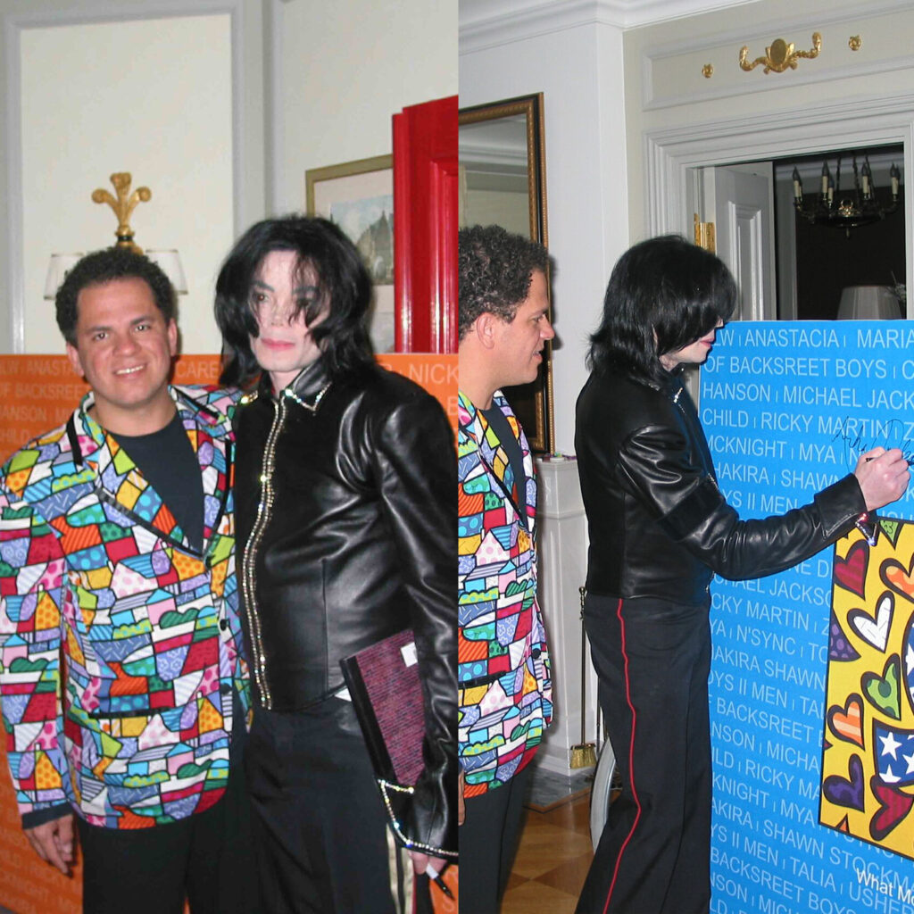 Romero Britto and Michael Jackson